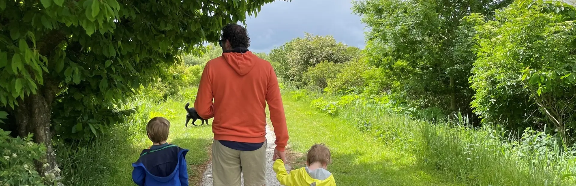 Wandelen natuurgebied verkleind